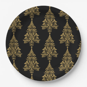 Prato De Papel Decorações das árvores de Natal nórdicas escandina