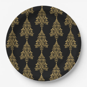 Prato De Papel Decorações das árvores de Natal nórdicas escandina