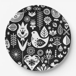 Prato De Papel Decorações Nórdicas de Natal Escandinavo