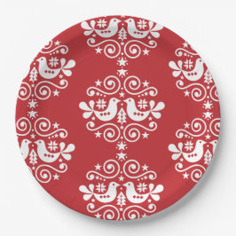 Prato De Papel Decorações Nórdicas de Natal Escandinavo