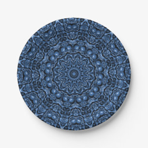 Prato de Papel Decorativo Azul