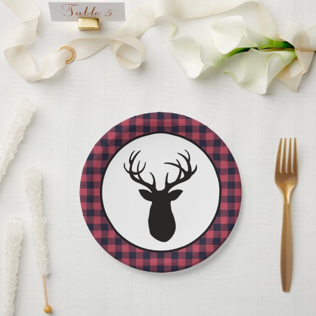 Prato De Papel Deer Antler Wilderness Mountain (Casamento)