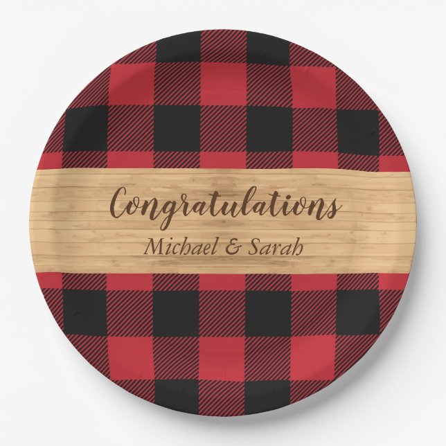 Prato De Papel Deer Hunting Lodge Chá de fraldas Antlers (Frente)