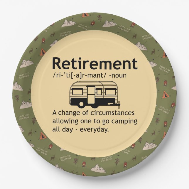 Prato De Papel Definição de Aposentação de Campanha (Frente)