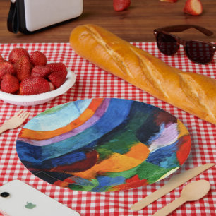 Prato De Papel Delaunay - Formas Circulares, Sol, Lua,