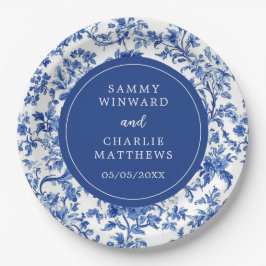 Prato De Papel Delft Blue Antique Chinoiserie Casamento