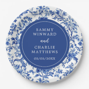 Prato De Papel Delft Blue Antique Chinoiserie Casamento