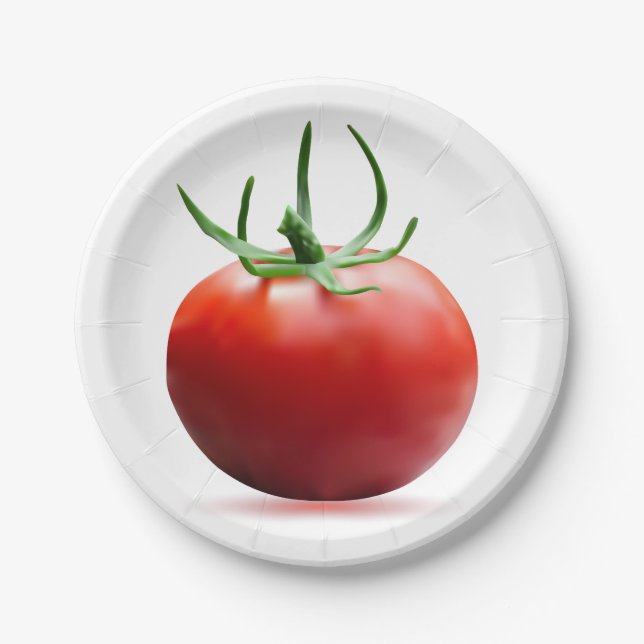 Prato De Papel Delish Tomato Paper Plates (Frente)