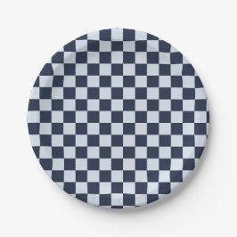 Prato De Papel Denim rinse checkerboard pattern