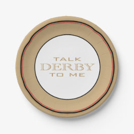 Prato De Papel Derby Horse Race Party Black/Red/Dourado