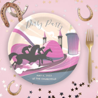 Prato De Papel Derby Party Art Deco