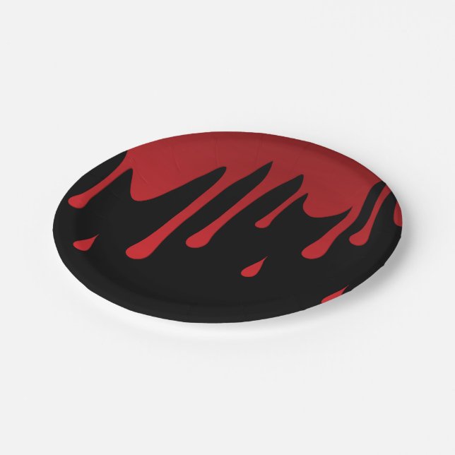 Prato De Papel Derrame de sangue (Inclinado)