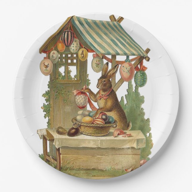 Prato De Papel Desejando lhe um felz pascoa (Frente)