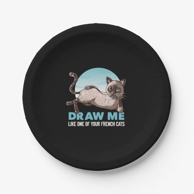 Prato De Papel Desenhar-Me Como Uma De Suas Garotas Francesas Eng (Frente)