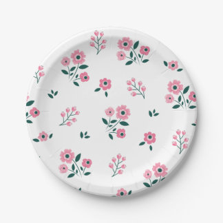 Prato De Papel Desenho de fundo floral bestseller para casamento