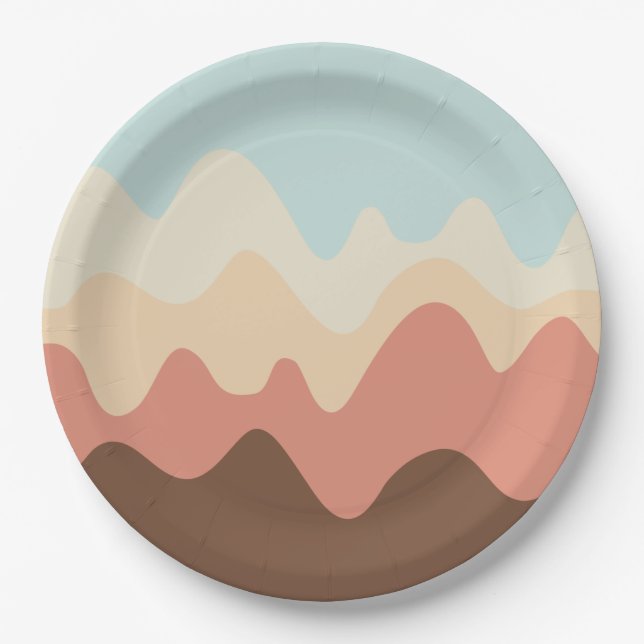 Prato De Papel Desenho de som 06 (Frente)