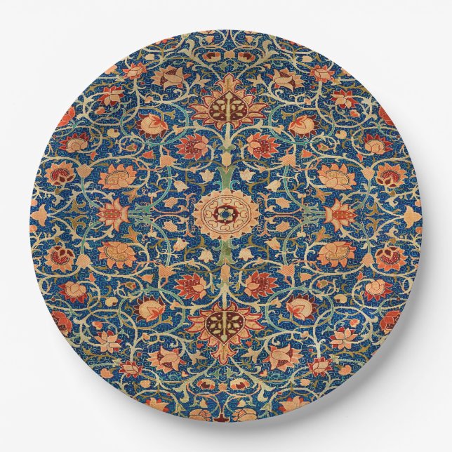Prato De Papel Desenho de Tapete de William Morris (Frente)