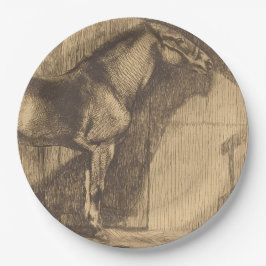 Prato De Papel Desenho de um Pony (por Paul-Albert Besnard)