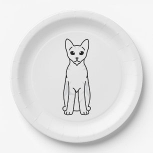 Prato De Papel Desenhos animados do gato de Sokoke
