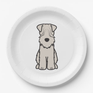Prato De Papel Desenhos animados Wheaten brandamente revestidos