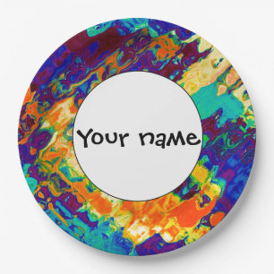 Prato De Papel Design abstrato de textura retrô