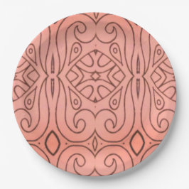 Prato De Papel Design abstrato Sangria