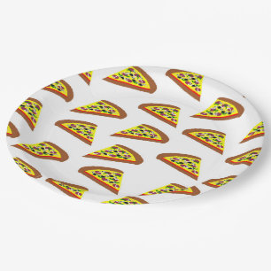 Prato De Papel Design da fatia da pizza