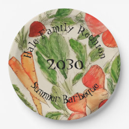 Prato De Papel Design de aquarela vegetal