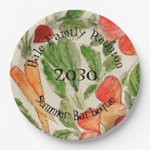 Prato De Papel Design de aquarela vegetal