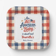 Design de Chá de Bebê Fofo Americano