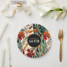 Design de festa de 30 anos com tema floral boho tr