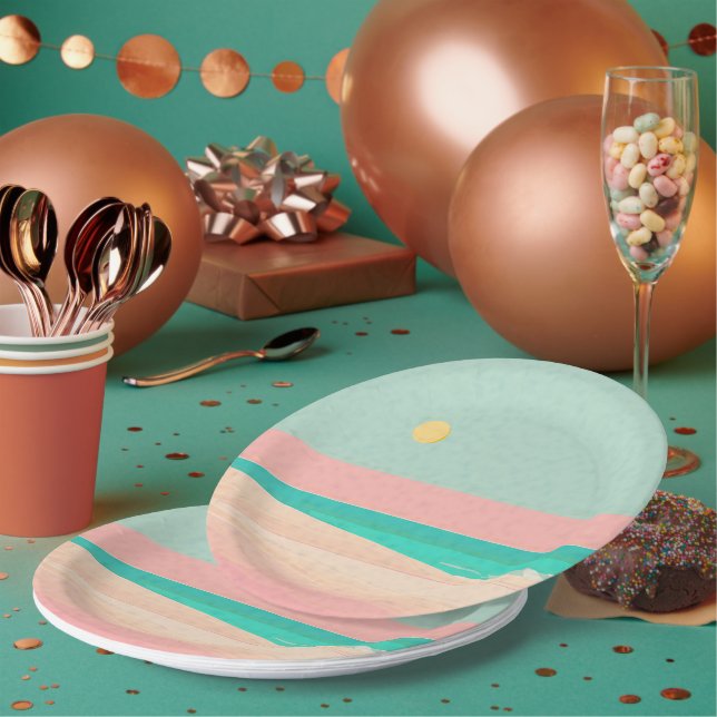 Prato De Papel Design de praia (Múltiplo)