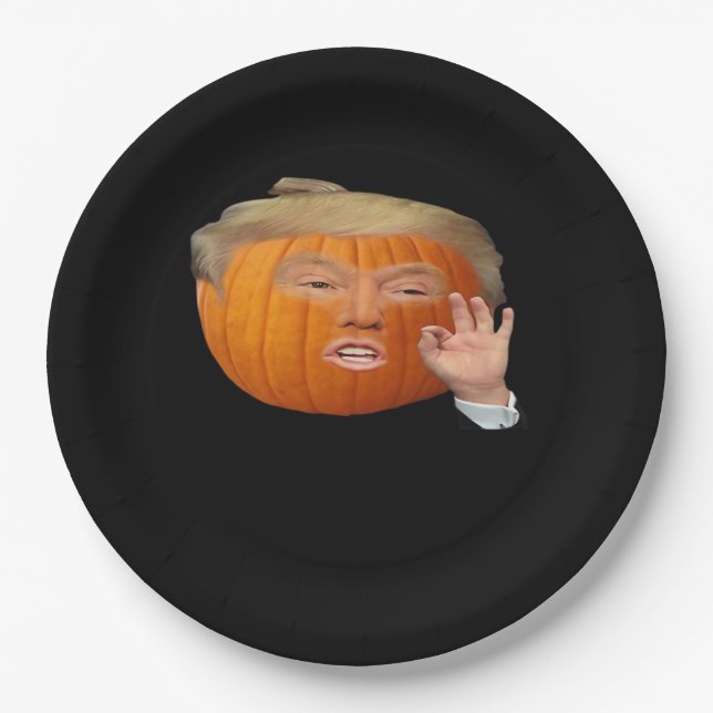 Prato De Papel Design de Trumpkin básico e clássico (Frente)