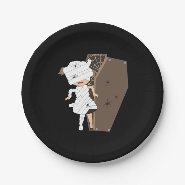 Prato De Papel Design do Dia das Bruxas da Mãe Bonita (Frente)