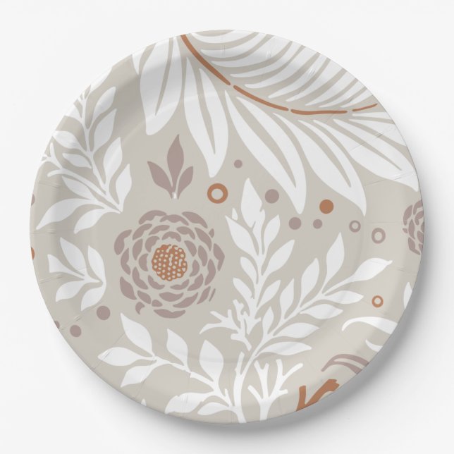 Prato De Papel Design floral 25 (Frente)