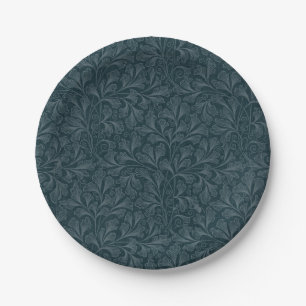 Prato De Papel Design floral azul-escura elegante