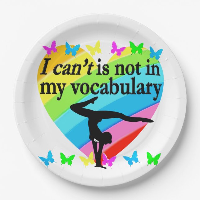 Prato De Papel Design INSPIRADORA DA GINÁSTICA (Frente)