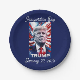 Prato De Papel Design Patriótico Personalizável do Partido Trump 