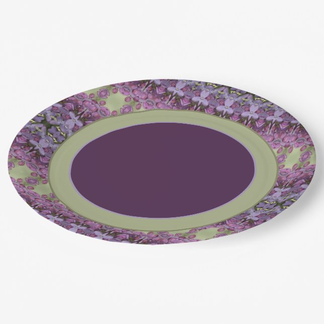 Prato De Papel Design púrpura padrão (Inclinado)