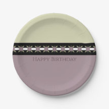 Designer Acentuado Floral Roxo Esmaecido Rodado