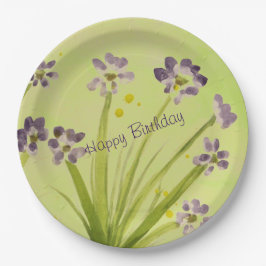 Prato De Papel Designer de Cores de Água Grande