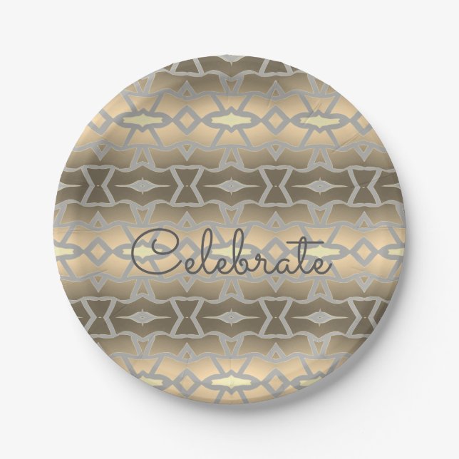 Prato De Papel Designer E Na moda (Frente)