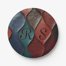 Prato De Papel Designs artísticos de textura de couro