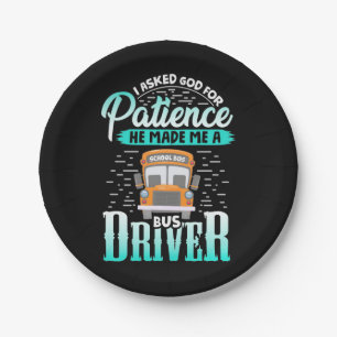 Prato De Papel Deus Me Fez Um Motorista De Ônibus