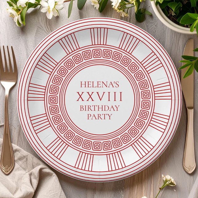 Prato De Papel Deusa Festa de aniversário rosa (Criador carregado)