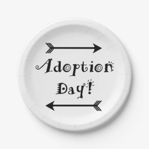 Prato De Papel Dia da adopção! Adoptivo/adote o design
