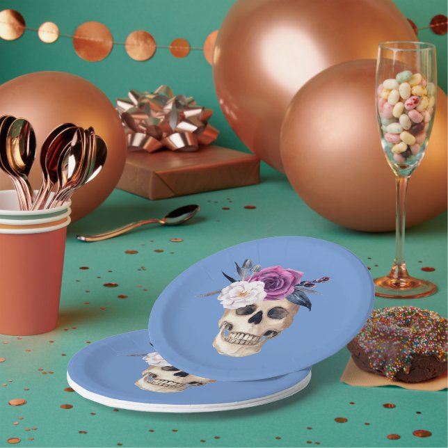 Prato De Papel Dia das Bruxas de Festa Spooky (Múltiplo)