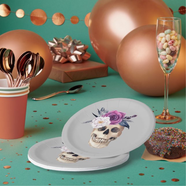 Prato De Papel Dia das Bruxas de Festa Spooky (Múltiplo)