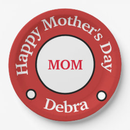 Prato De Papel Dia de as mães