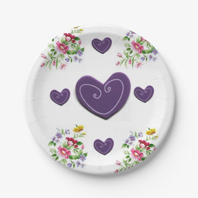 Prato De Papel Dia de as mães de placas de papel (Frente)